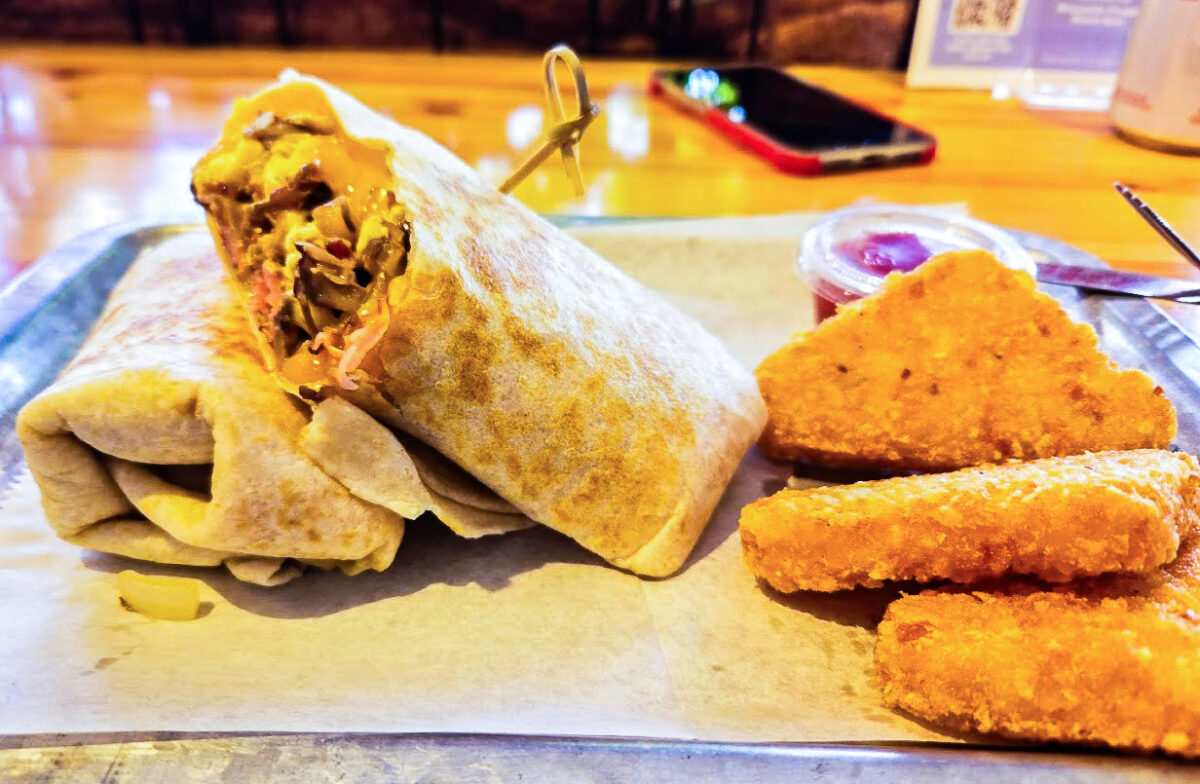 Miss Daisy's Breakfast Burrito with Hash Browns